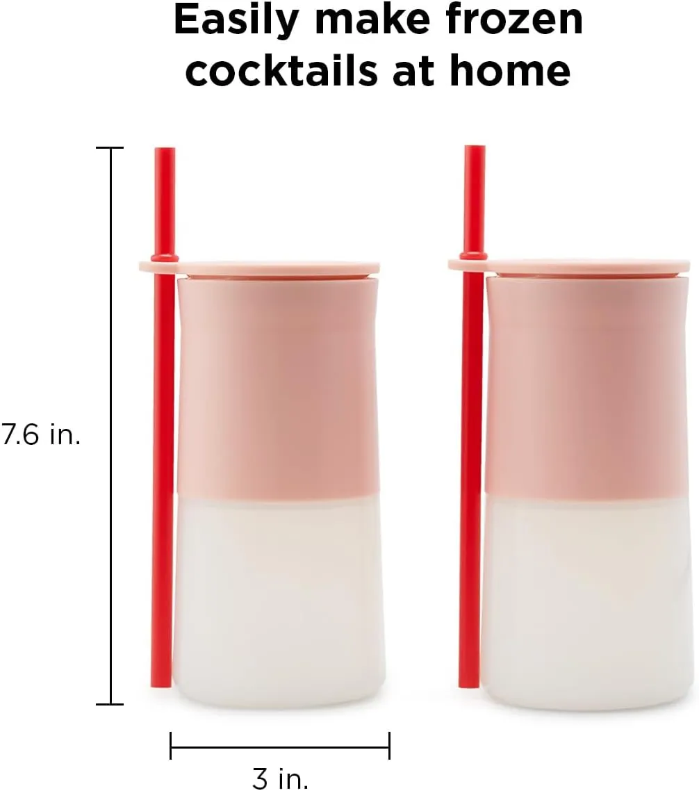 Rabbit Frozen Cocktail Silicone Tumbler, Set of 2, Pink