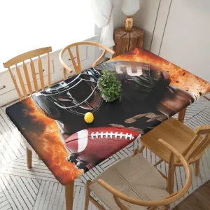 Rectangle Table Cover Waterproof Table Cloth 30"x60" Cool American Football Table Cloths Tablecloth for Kitchen Wrinkle Free Tablecover for Dining Outdoor Camping Picnic