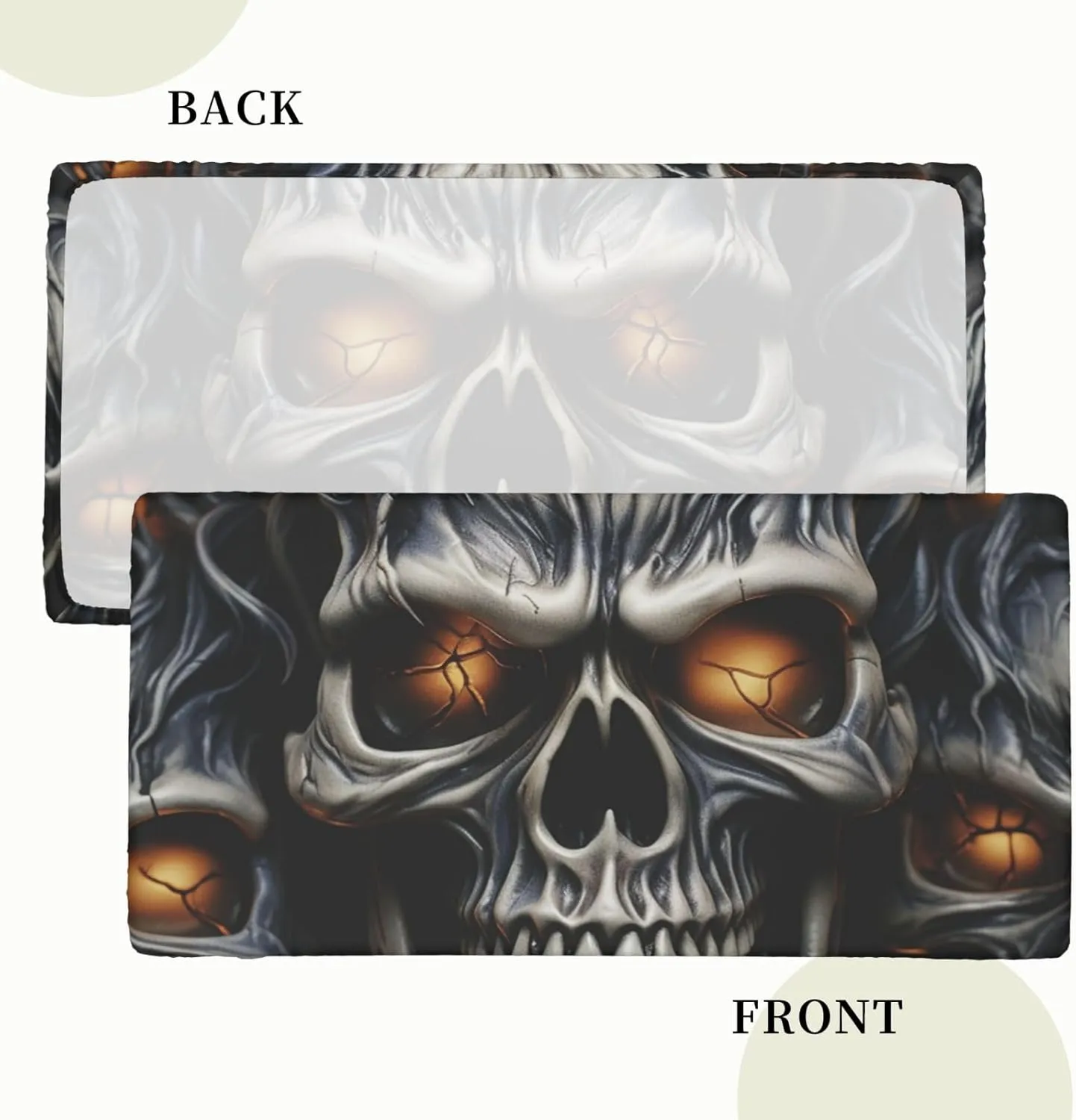 Rectangle Table Cover Waterproof Table Cloth 30"x60" Cool Evil Skull Table Cloths Tablecloth for Kitchen Wrinkle Free Tablecover for Dining Outdoor Camping Picnic