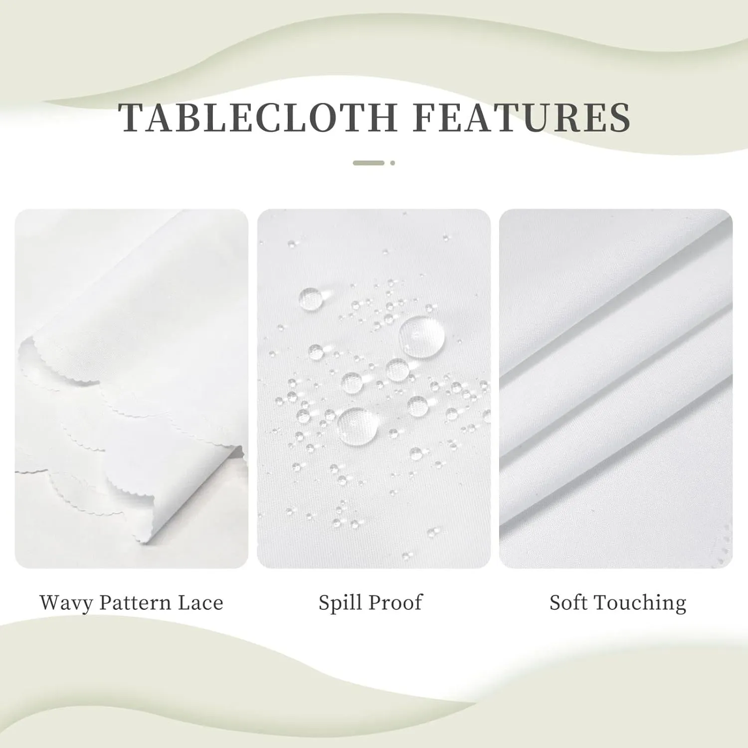 Rectangle Tablecloth Nut Pattern Table Cloth Waterproof Spillproof Wrinkle Free Table Cloth Washable Table Cover for Kitchen Patio Parties Picnics Occasion 54 x 72 Inch
