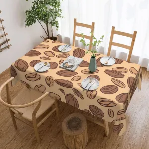 Rectangle Tablecloth Nut Pattern Table Cloth Waterproof Spillproof Wrinkle Free Table Cloth Washable Table Cover for Kitchen Patio Parties Picnics Occasion 54 x 72 Inch