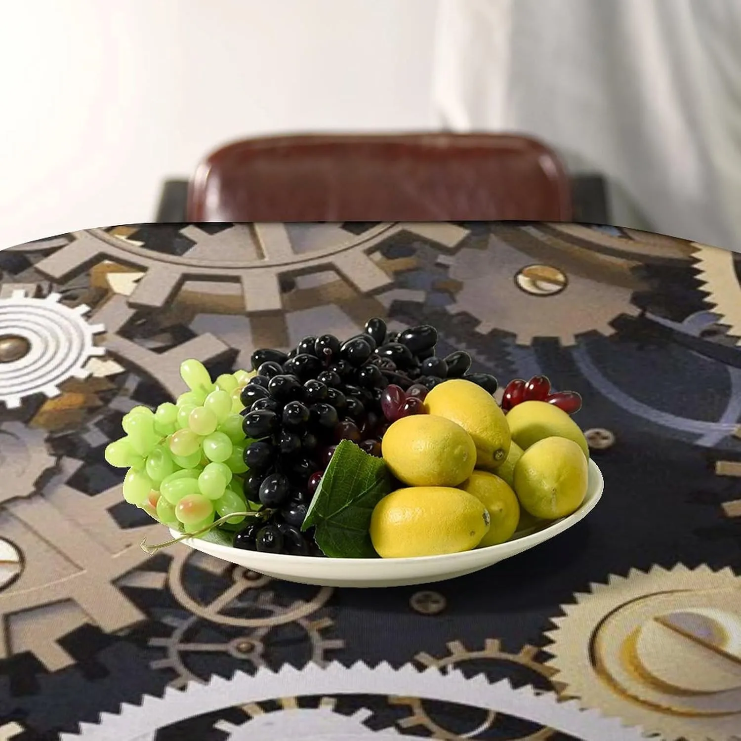 Rectangle Tablecloth Washable Table Cloth Steampunk Mechanical Gears Steampunk Mechanical Gears Tablecloths Wrinkle Free Table Cover for Dining Table Decorative Fabric Kitchen Tablecover for Outdoor F