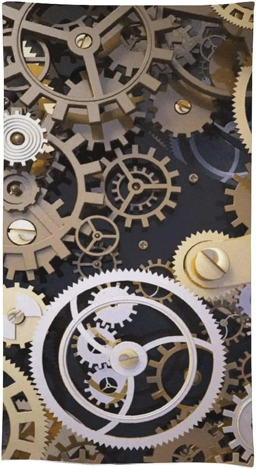 Rectangle Tablecloth Washable Table Cloth Steampunk Mechanical Gears Steampunk Mechanical Gears Tablecloths Wrinkle Free Table Cover for Dining Table Decorative Fabric Kitchen Tablecover for Outdoor F