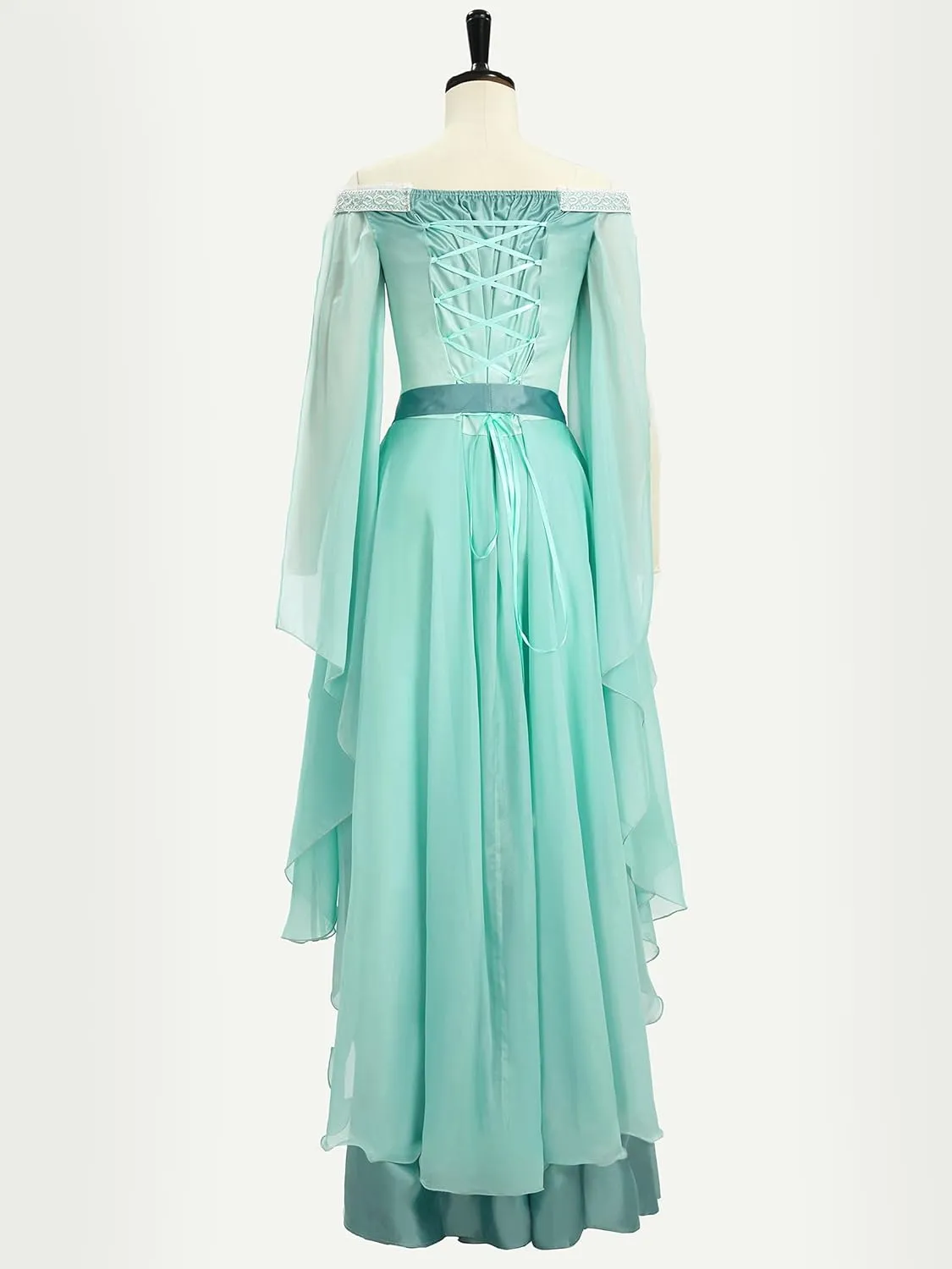 Renaissance Costume Women Retro Gradient Elf Medieval Dress for Women