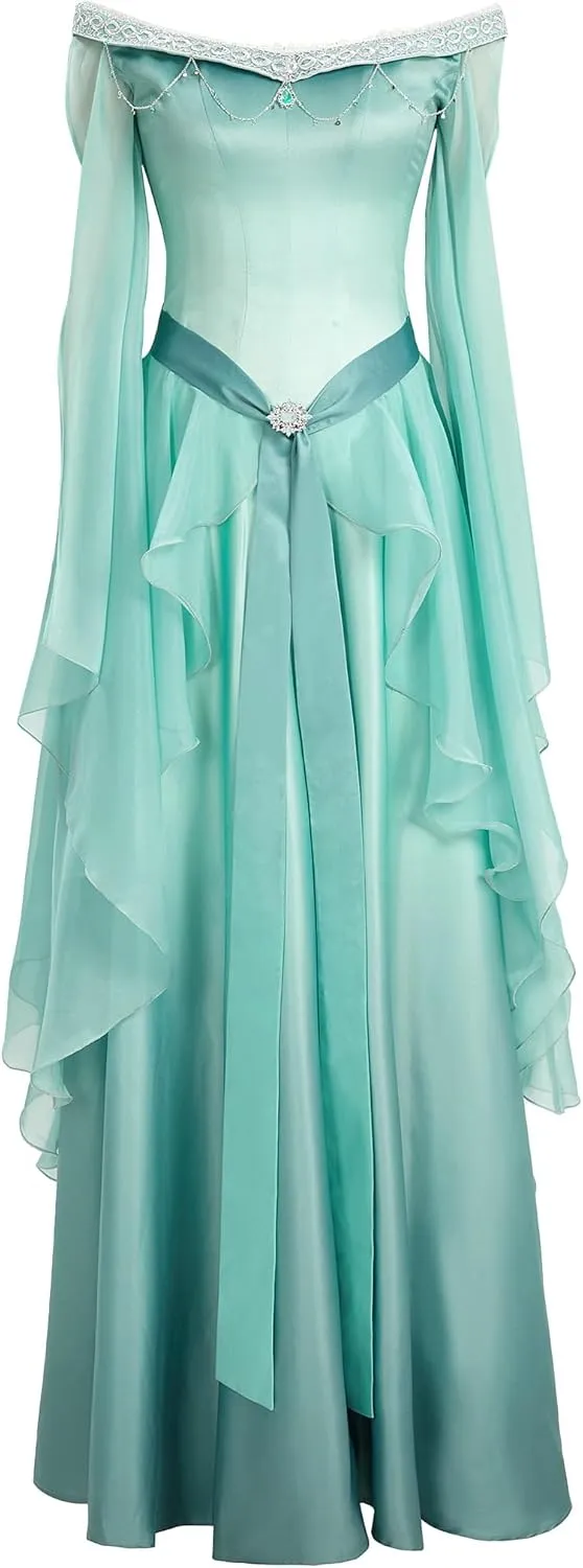 Renaissance Costume Women Retro Gradient Elf Medieval Dress for Women
