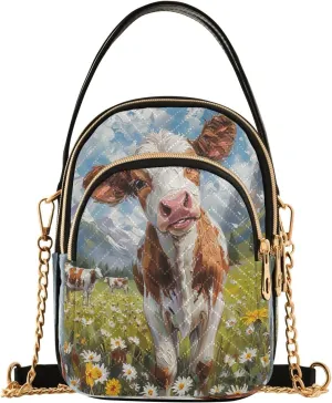 Retro Moon and Sun Cross Body Crossbody Bags for Women, Womens Handbags Trendy Small Shoulder Purses for Women