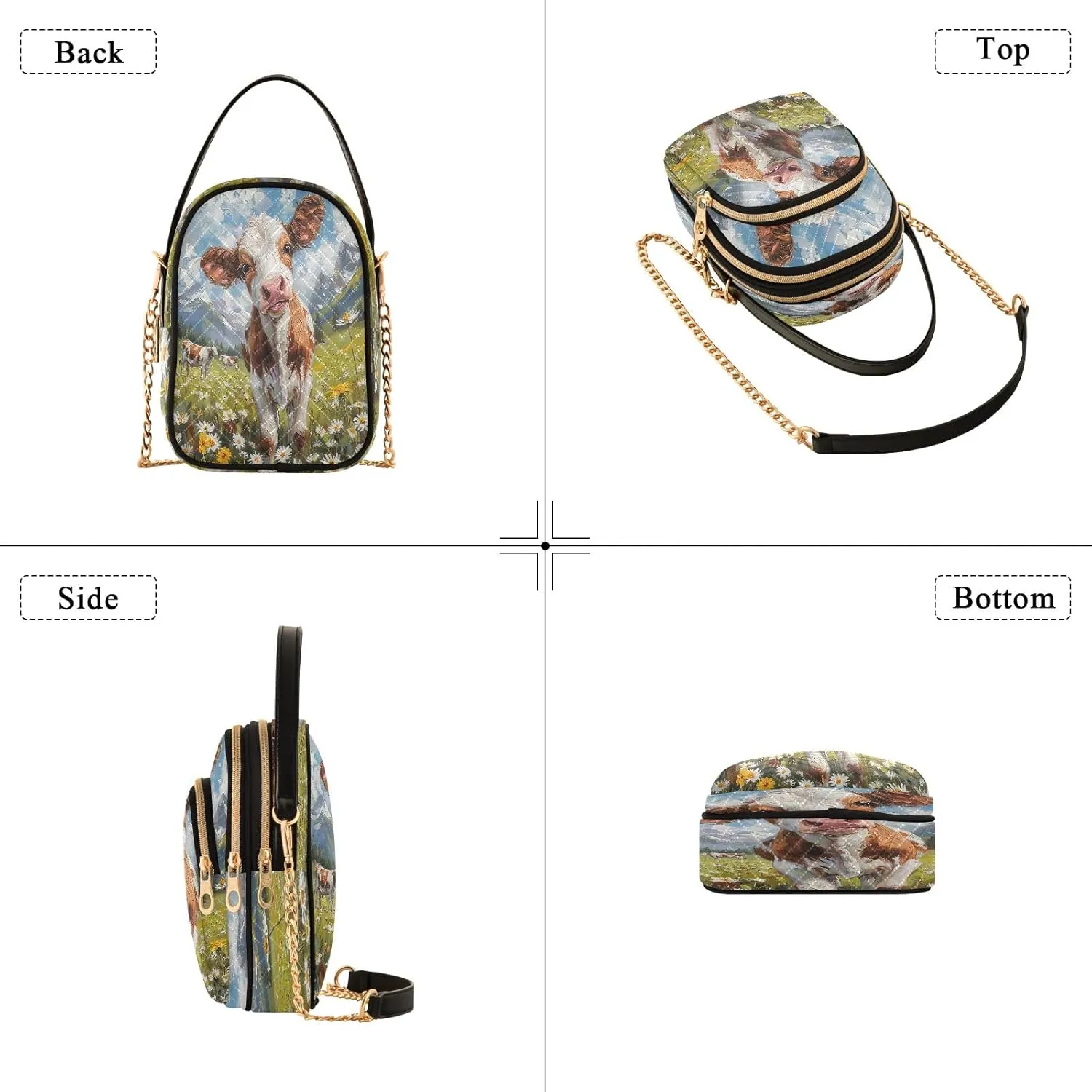 Retro Moon and Sun Cross Body Crossbody Bags for Women, Womens Handbags Trendy Small Shoulder Purses for Women