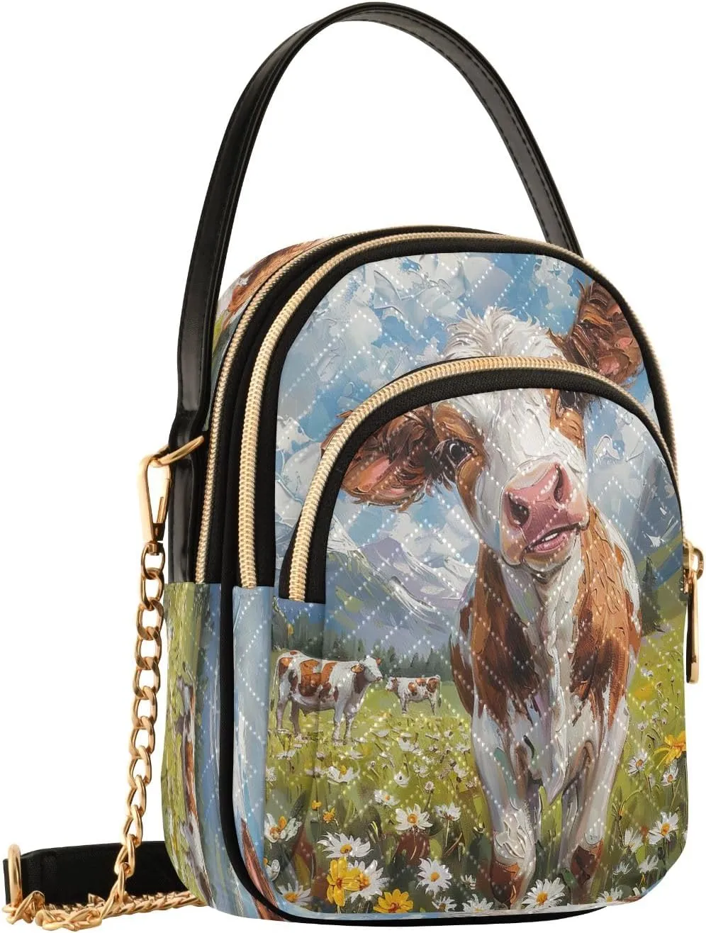 Retro Moon and Sun Cross Body Crossbody Bags for Women, Womens Handbags Trendy Small Shoulder Purses for Women