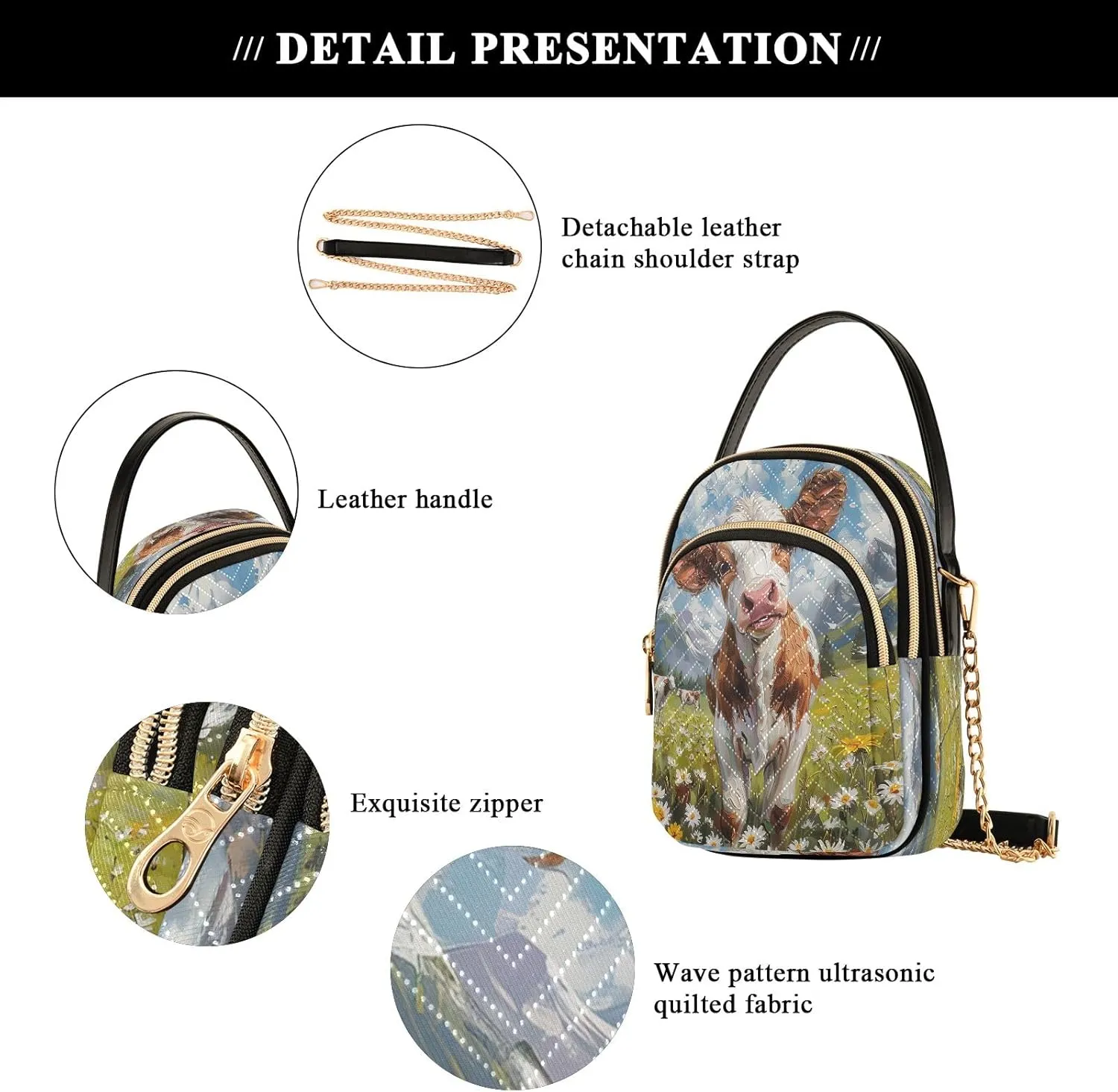 Retro Moon and Sun Cross Body Crossbody Bags for Women, Womens Handbags Trendy Small Shoulder Purses for Women