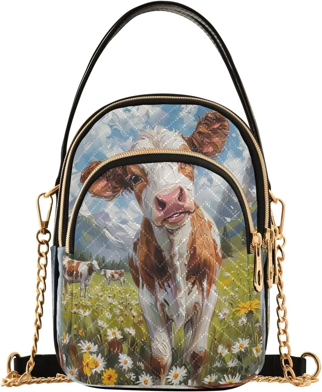 Retro Moon and Sun Cross Body Crossbody Bags for Women, Womens Handbags Trendy Small Shoulder Purses for Women