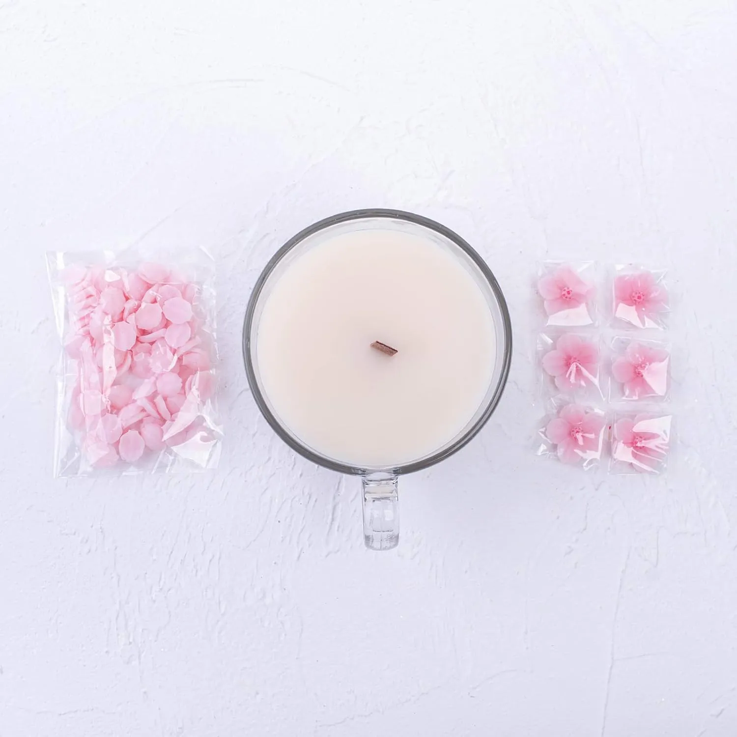 Romantic Sakura Cup Scented Soy Candle for Birthday Gift Wedding Favor