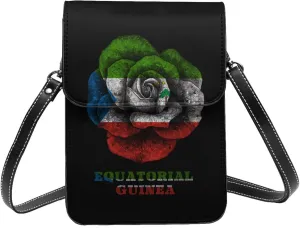 Rose Equatorial Guinea Equatorial Guinean Flag Small Crossbody Bag Is A Shoulder Bag Designed For Women And Girls Cell Phone Crossbody Wallet Purses With Card Slots Adjustable Strap