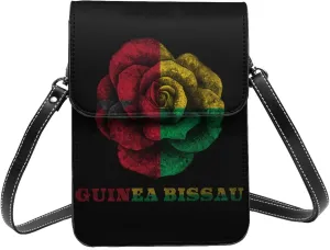 Rose Guinea Bissau Flag Small Crossbody Bag Is A Shoulder Bag Designed For Women And Girls Cell Phone Crossbody Wallet Purses With Card Slots Adjustable Strap