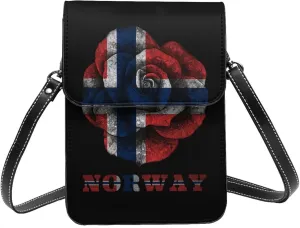 Rose Norway Norse Norwegians Flag Small Crossbody Bag Is A Shoulder Bag Designed For Women And Girls Cell Phone Crossbody Wallet Purses With Card Slots Adjustable Strap