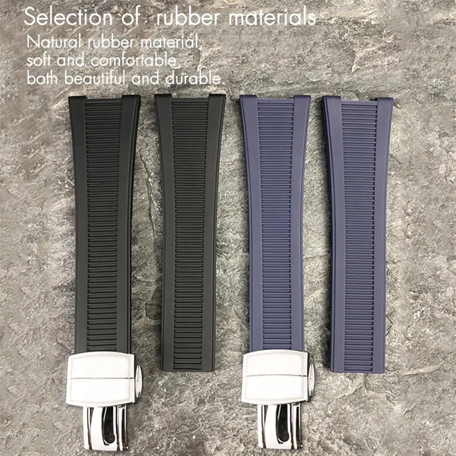Rubber Silicone Watch Band for Patek Philippe PP 5711 5712G Nautilus Wristband 25mm Black Blue Brown Watchband Sports Strap Men