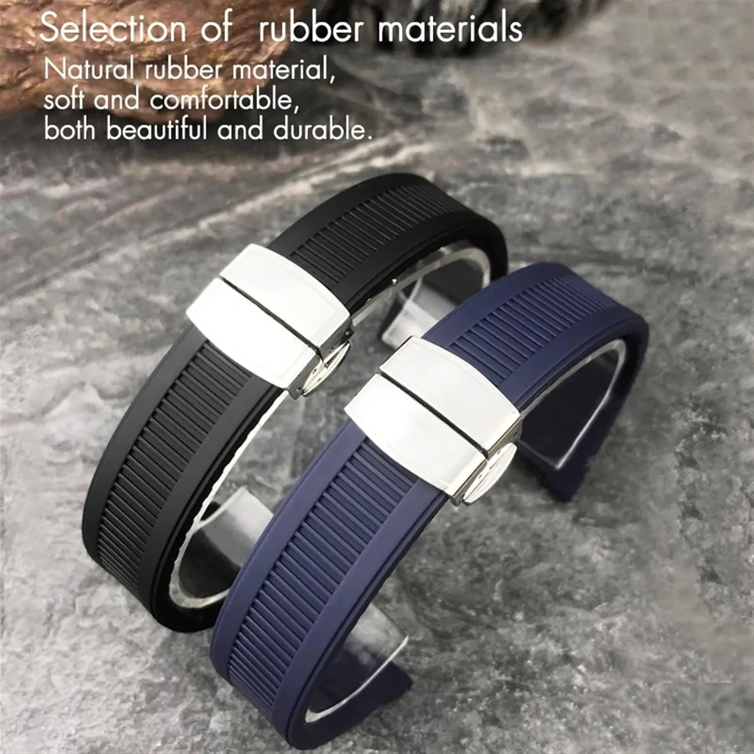 Rubber Silicone Watch Band for Patek Philippe PP 5711 5712G Nautilus Wristband 25mm Black Blue Brown Watchband Sports Strap Men