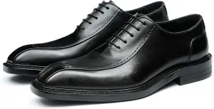 Santimon Men's Oxfords Formal Dress Derby Fashion Business Prom Wingtip Shoes Wedding Tuxedo Genuine Leather Shoes for Men