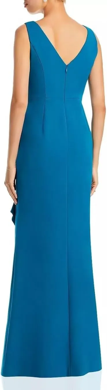 Satin Mermaid Mother of The Bride Dresses Sleeveless Ruched Long Slit Formal Dresses Bodycon Cocktail Gowns XOD0366