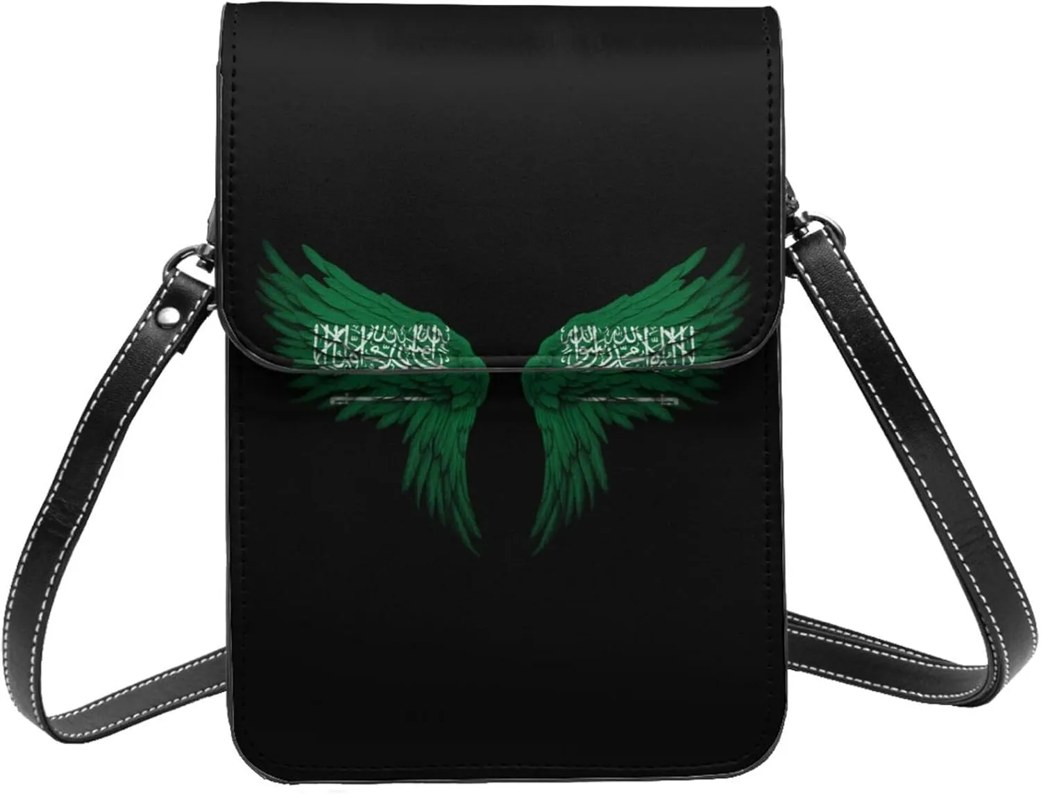 Saudi Arabia Saudi Arabian Flag Wings Small Crossbody Bag Is A Shoulder Bag Designed For Women And Girls Cell Phone Crossbody Wallet Purses With Card Slots Adjustable Strap