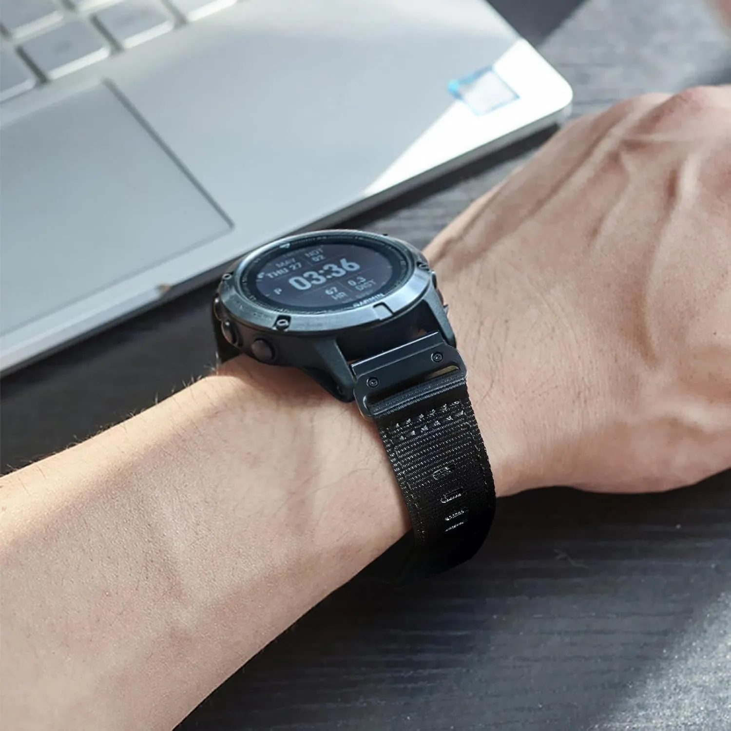 SERDAS 26mm Quickfit Watch Band Compatible with Garmin Fenix 7X/6X/5X/Enduro 2, Rugged Nylon Sport Strap，For Garmin Fenix 7X Pro Sapphire Solar/ 6X Pro/5X Plus/Tactix 7