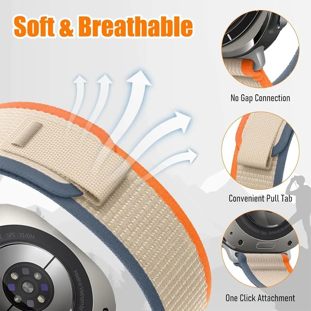 SERDAS Bracelet For Samsung Galaxy Watch Ultra Strap 47mm Accessories Sport Nylon wristband Trail loop correa Watchbands