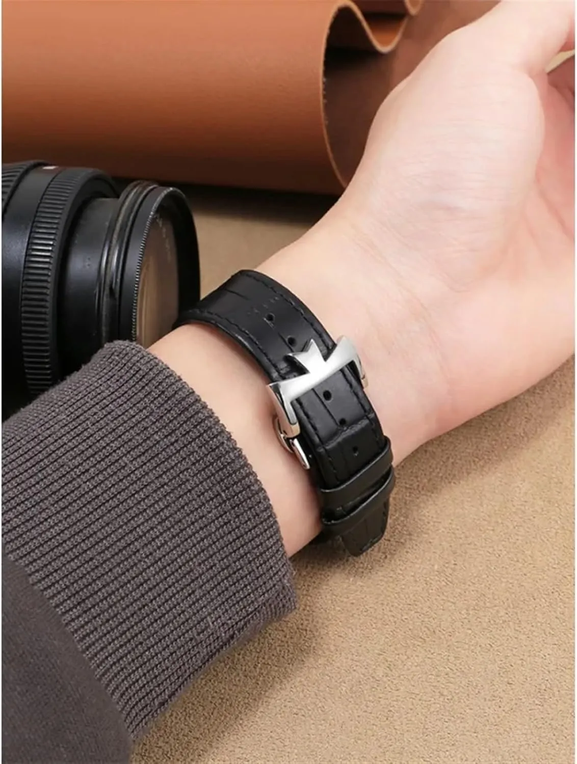 SERDAS Genuine Leather Watchband For Vacheron Constantin Series 4500V 5500V P47040 Stainless Steel Buckle 25 * 8 25 * 7 Watch Strap
