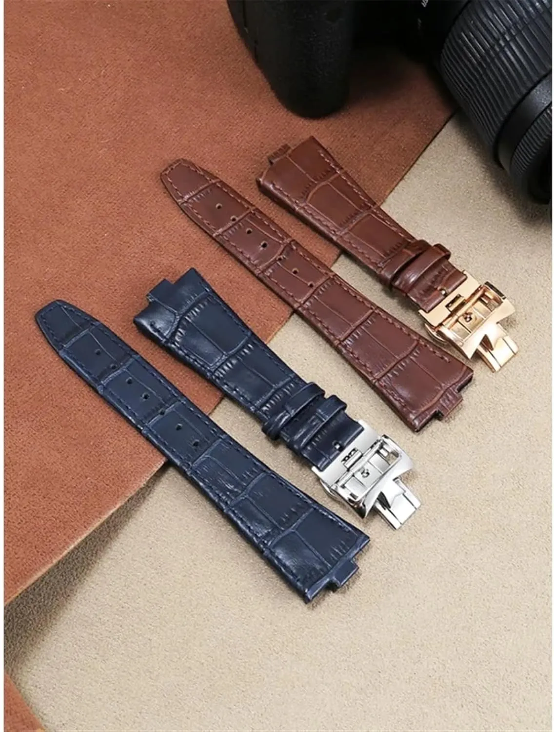 SERDAS Genuine Leather Watchband For Vacheron Constantin Series 4500V 5500V P47040 Stainless Steel Buckle 25 * 8 25 * 7 Watch Strap
