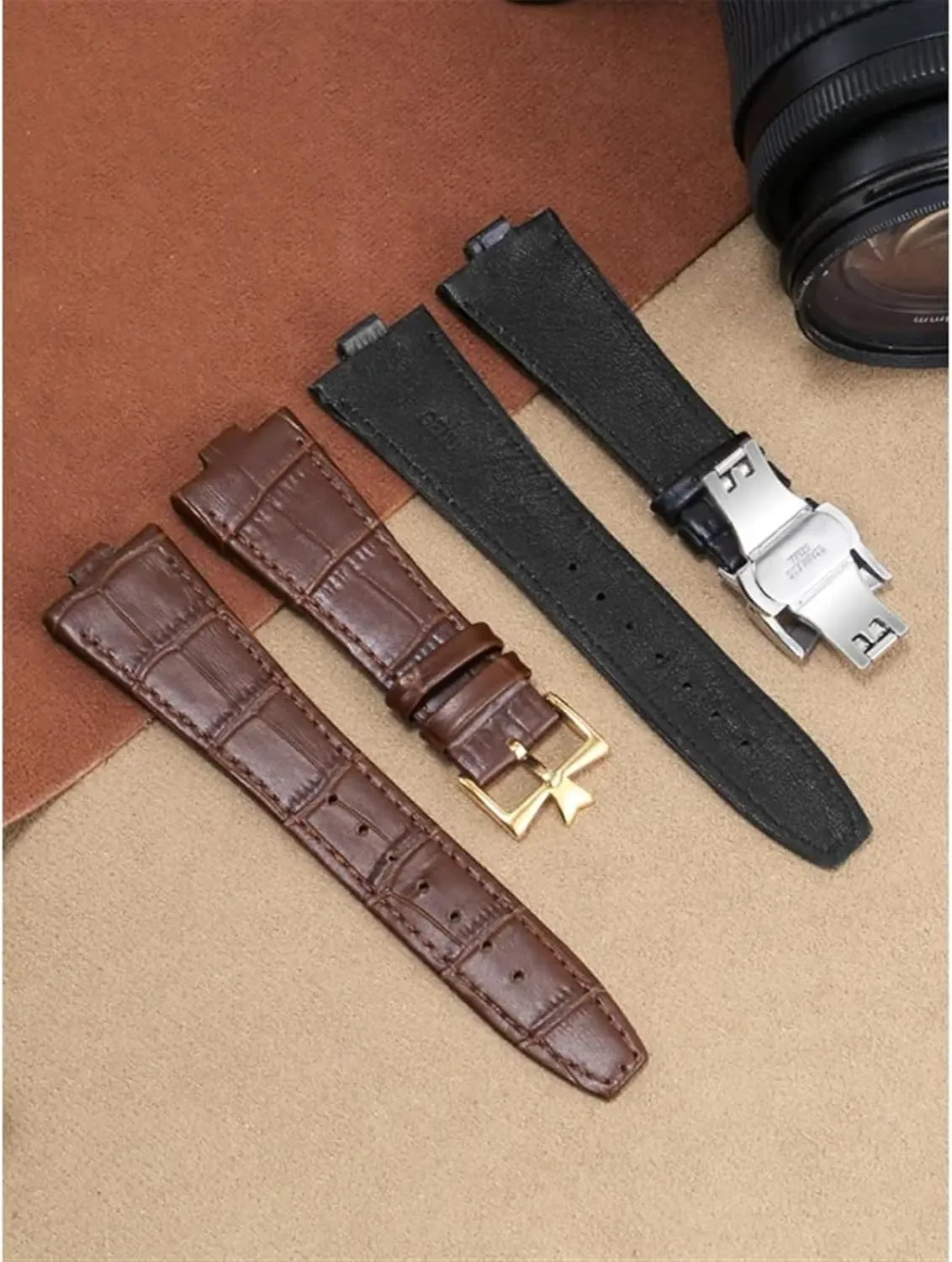 SERDAS Genuine Leather Watchband For Vacheron Constantin Series 4500V 5500V P47040 Stainless Steel Buckle 25 * 8 25 * 7 Watch Strap