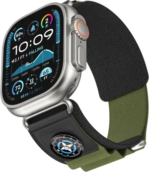 SERDAS High Density Nylon Watch Band For Apple Watch Band 49mm 45mm 44mm Rubber Watchbands 10th 46mm 42mm Mountaineering Sports Strap