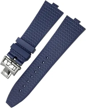 SERDAS Quick Release Fluoros Rubber Watchbands 24x7mm For Vacheron Constantin VC Overseas Screw Buckle Watch Strap