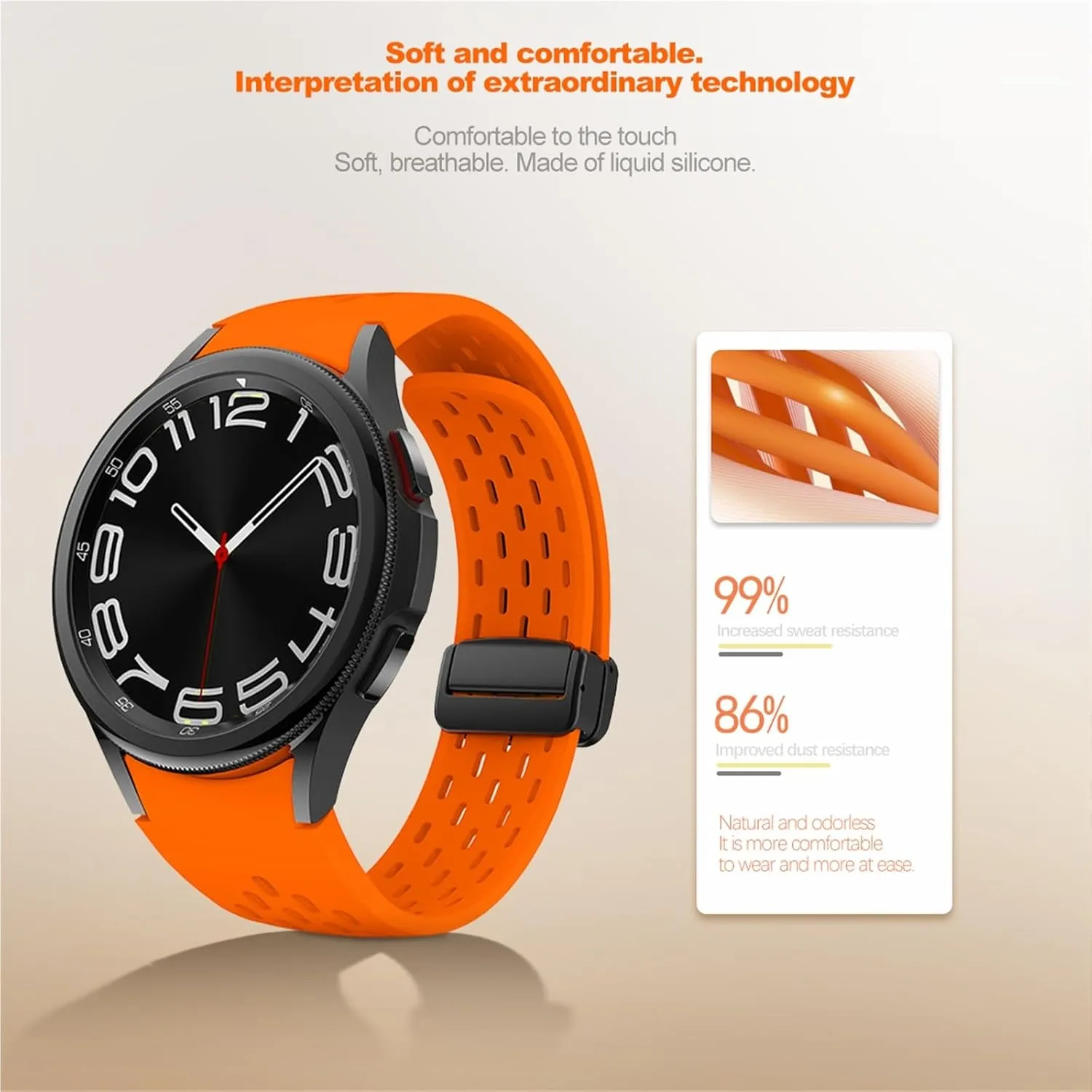 SERDAS Silicone Strap For Samsung Galaxy Watch 7 6 5 4 40mm 44mm 5Pro 45mm Band 6 Classic 43mm 47mm No Gaps Bracelet Watchbands