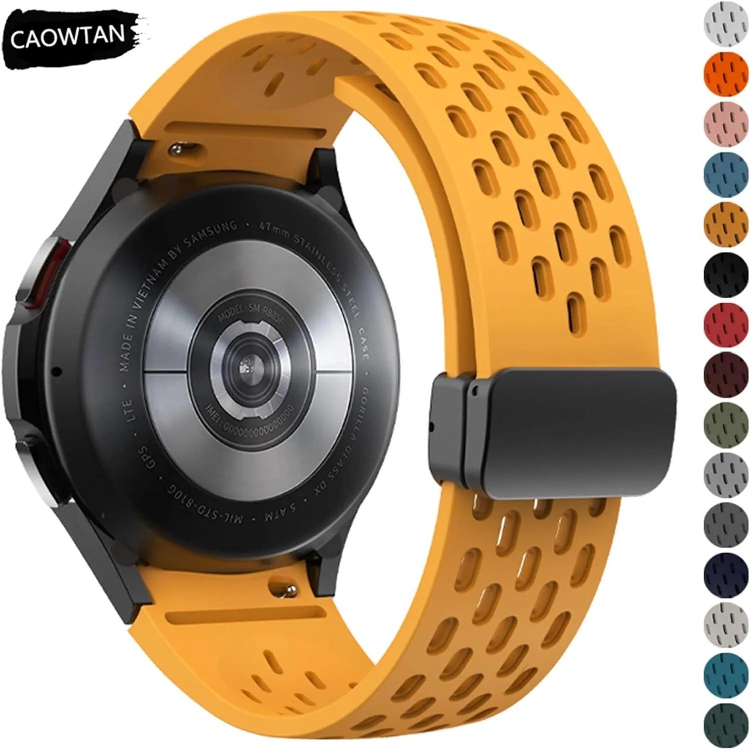 SERDAS Silicone Strap For Samsung Galaxy Watch 7 6 5 4 40mm 44mm 5Pro 45mm Band 6 Classic 43mm 47mm No Gaps Bracelet Watchbands