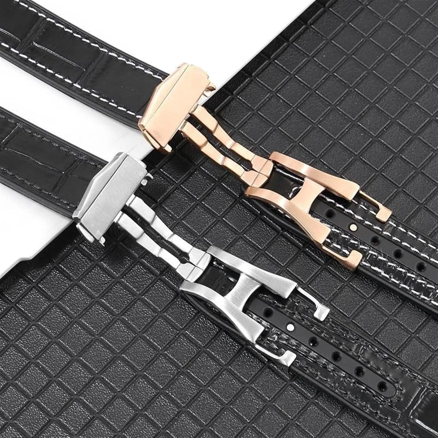 SERDAS Substitute For Omega Constellation Double Eagle 131.133 Series Watchband Manhattan Rubber Cowhide Male Observatory Strap Notch 25-14mm