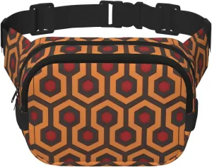 Shining Overlook Fitness travel shoulder bag, fashionable and casual waist bag, square double-layer waist bag