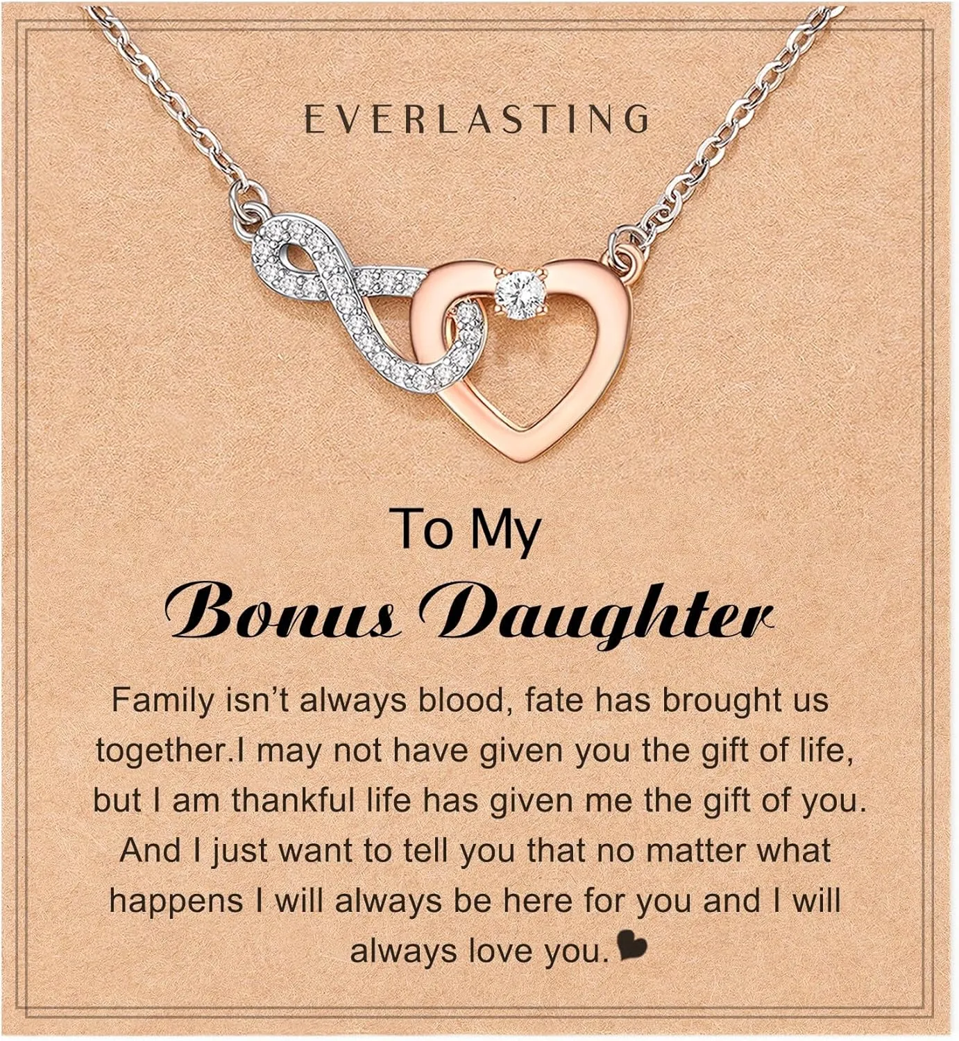Shonyin Dainty Heart-felt Infinity Heart Necklace for Mother Daughter Girlfriend Soulmate Grandma Granddaughter Mother-in-law Friend Bonus Mom Bonus Daughter