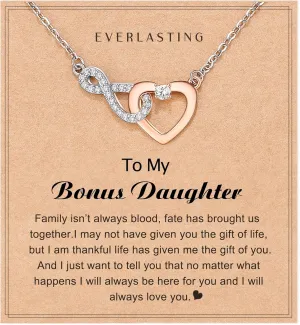Shonyin Dainty Heart-felt Infinity Heart Necklace for Mother Daughter Girlfriend Soulmate Grandma Granddaughter Mother-in-law Friend Bonus Mom Bonus Daughter