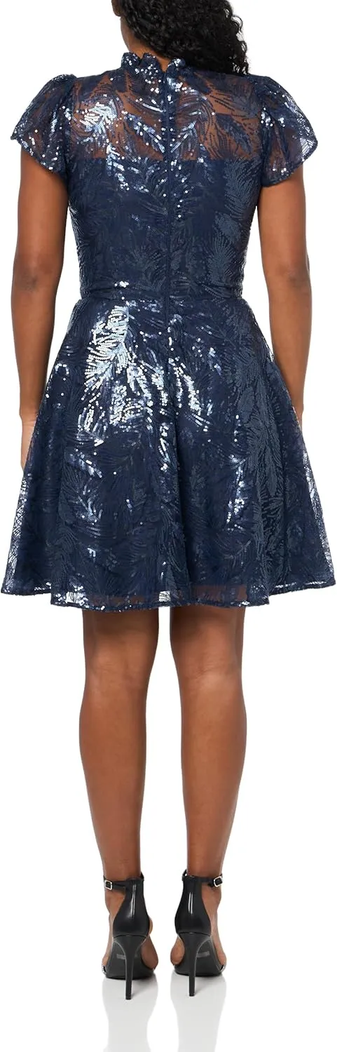 Shoshanna Women's Midnight Madison Sequin Everlie Dress