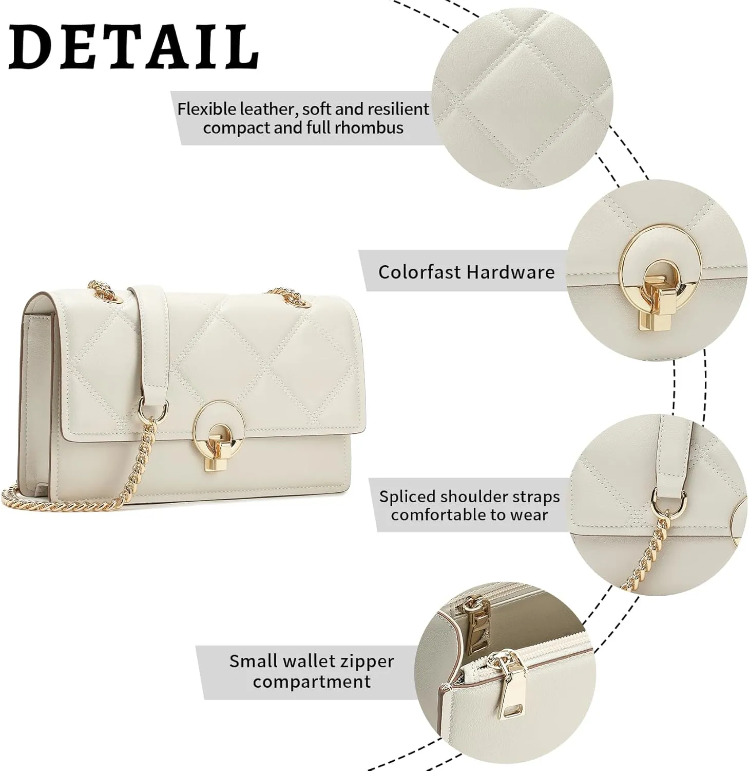 Shoulder Bag for Women leather bag Purses and Handbags with Zipper Crossbody Bag black shoulder bag