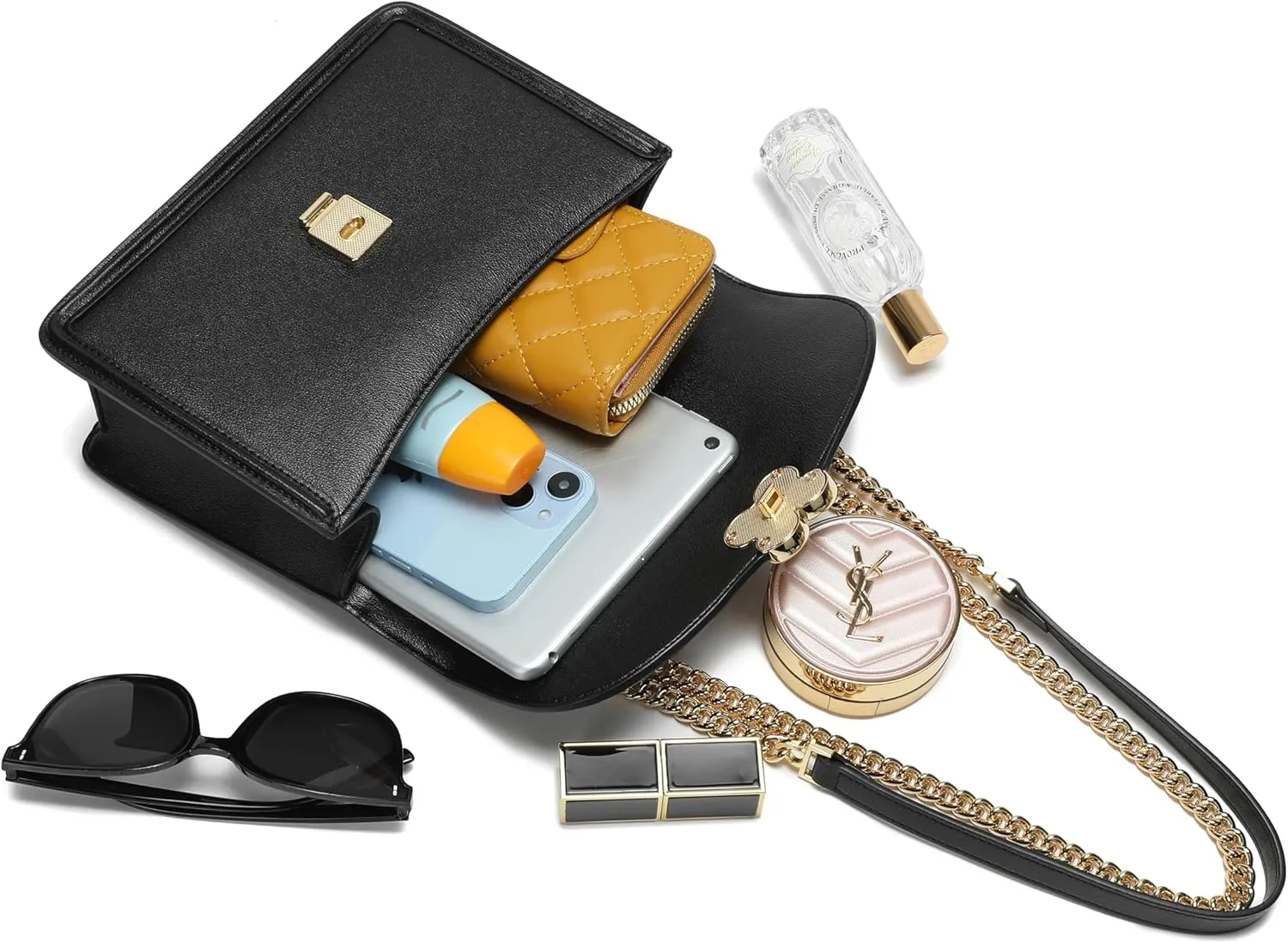 Shoulder Bag for Women leather bag Purses and Handbags with Zipper Crossbody Bag black shoulder bag