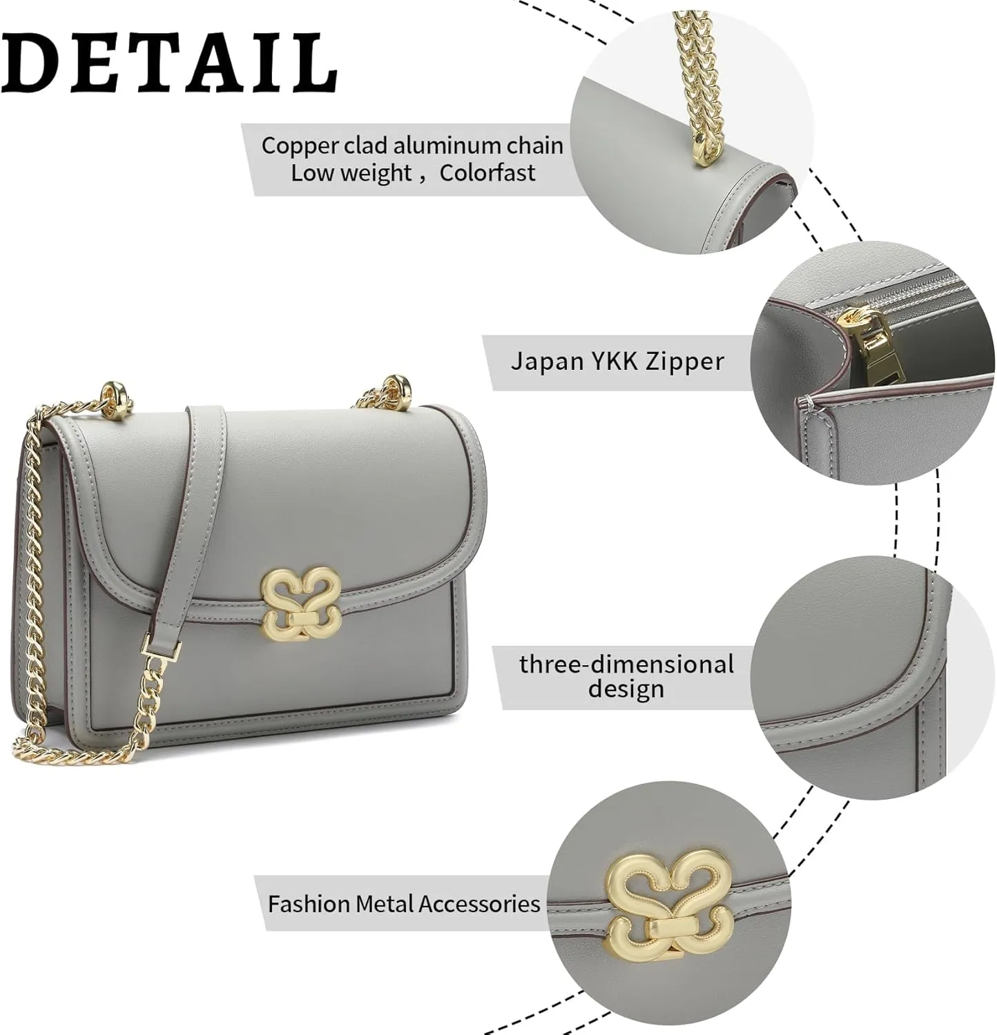 Shoulder Bag for Women leather bag Purses and Handbags with Zipper Crossbody Bag black shoulder bag