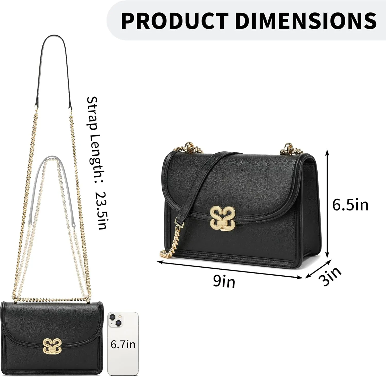 Shoulder Bag for Women leather bag Purses and Handbags with Zipper Crossbody Bag black shoulder bag