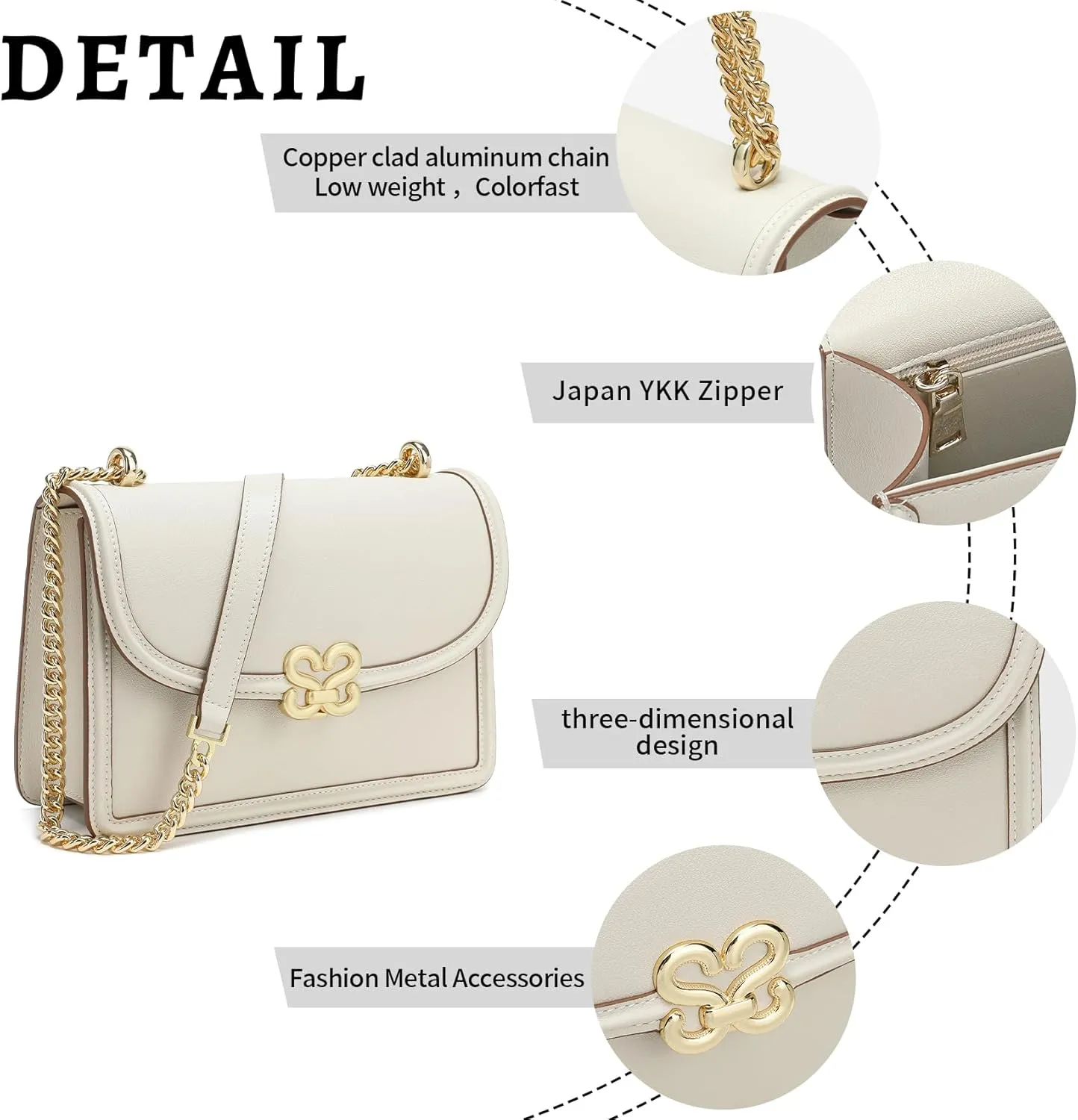 Shoulder Bag for Women leather bag Purses and Handbags with Zipper Crossbody Bag black shoulder bag