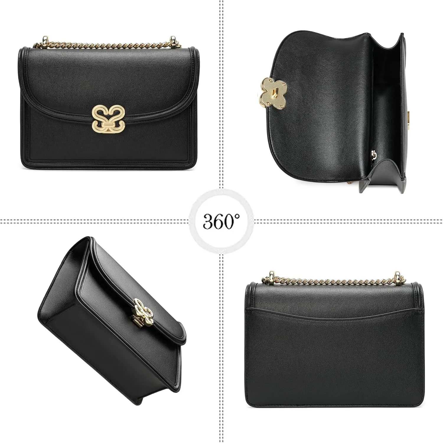 Shoulder Bag for Women leather bag Purses and Handbags with Zipper Crossbody Bag black shoulder bag