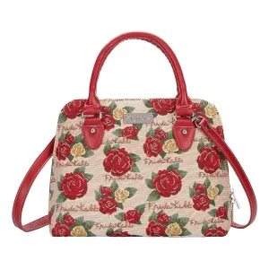 Signare Frida Kahlo Rose Top Handle Shoulder Bag (Convertible)