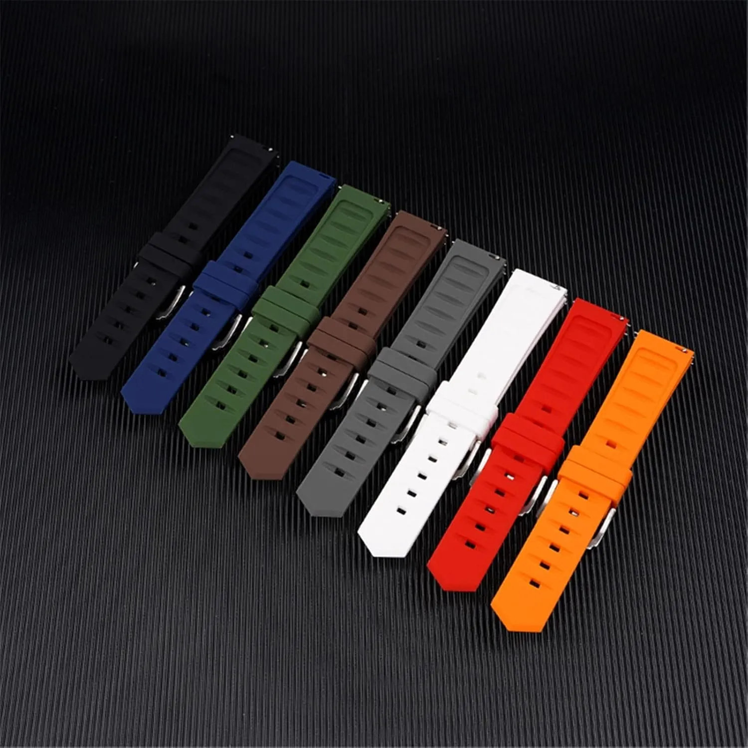 Silicone Watch Band 16mm 18mm 19 20mm 21 22mm Universal Quick Release Rubber Sport Diving Wristband Bracelet Strap Accessories