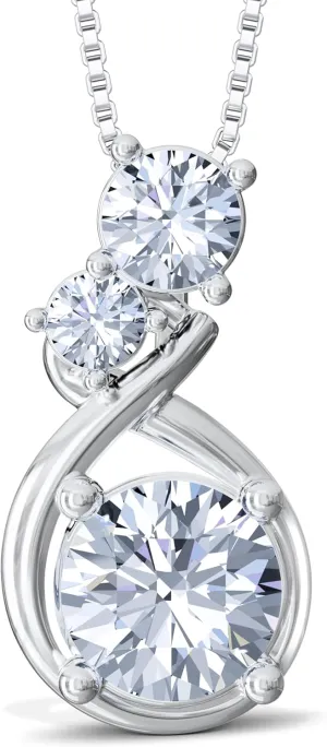 Silver Moissanite Heart Necklace for Women, 1-3ct Romantic Jewelry Gift, Sparkling Pendant for Wife, Girlfriend, Mom – Birthday, Anniversary, Wedding, Mother’s Day Gift