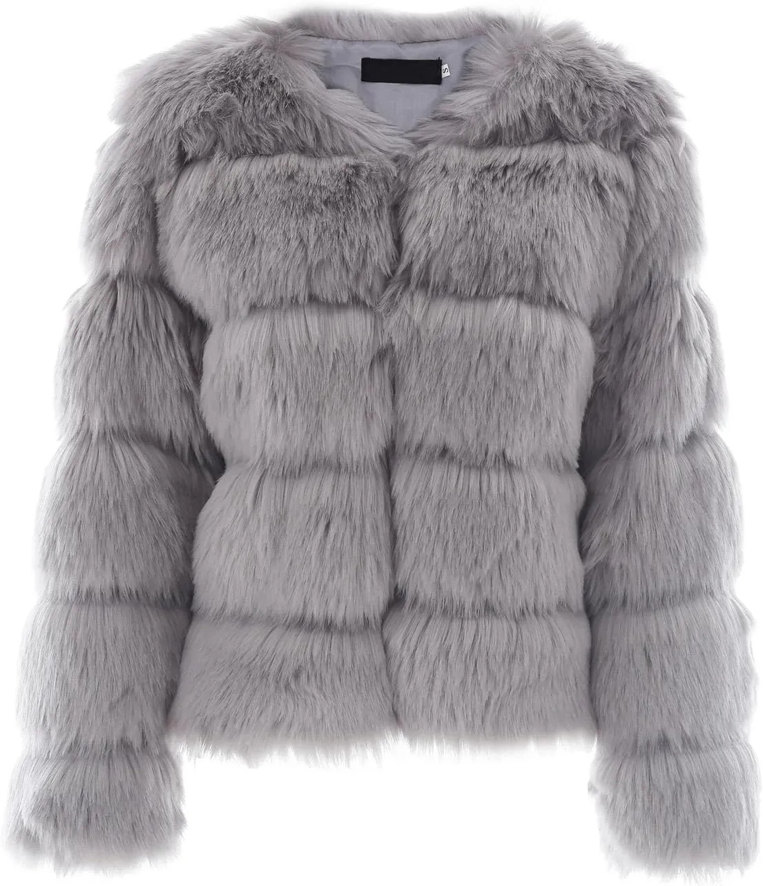 Simplee Women Luxury Winter Warm Fluffy Faux Fur Short Coat Jacket Parka Outwear