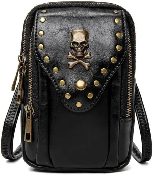 Small Crossbody Bag Shoulder Purse Leather Belt Pouch Travel Phone Holder Punk Medieval Vintage Festival Costume Accessory