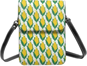 Small Crossbody Bags for Women, Leather Corn Cob Cell Phone Cross Body Bag Wallet Purses