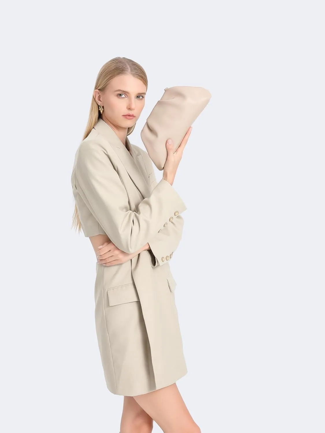 Soft PU Leather Clutch Purses for Women Formal Elegant Luxurious Evening Bag